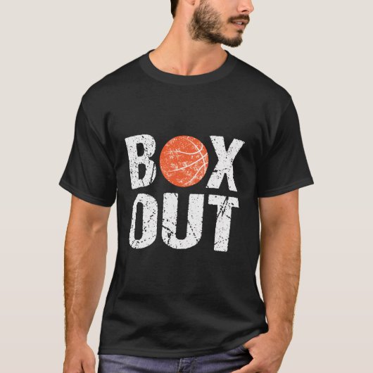 Basketbalcoach Funny Coaching Gezegde Box Out T-shirt (Voorkant)
