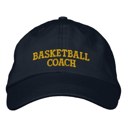 Basketbalcoach geborduurd pet (Voorkant)