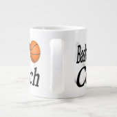Basketbalcoach half tekst grote koffiekop (Achterkant)