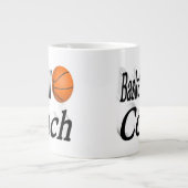 Basketbalcoach half tekst grote koffiekop (Voorkant)