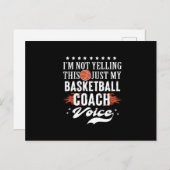 basketbalcoach | Ik bel niet Briefkaart (Voorkant / Achterkant)