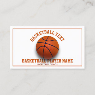 Basketbalcoach Illustratie voor Teams en Lessen Visitekaartje