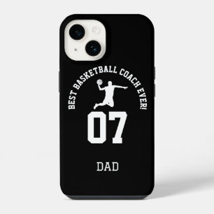 Basketbalcoach Jersey Nummer Ontwerp iPhone 14 Hoesje