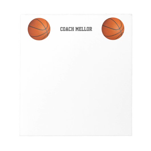basketbalcoach notitieblok (Voorkant)