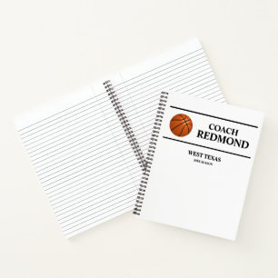 Basketbalcoach (of elke andere sport) Spiraal Note Notitieboek
