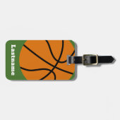 Basketbalcoach of leraar lichamelijke opvoeding bagagelabel (Voorkant horizontaal)