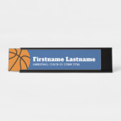 Basketbalcoach of leraar lichamelijke opvoeding bureau naambordje (Voorkant)