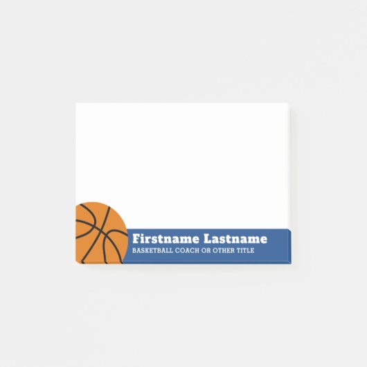 Basketbalcoach of leraar lichamelijke opvoeding post-it® notes (Voorkant)