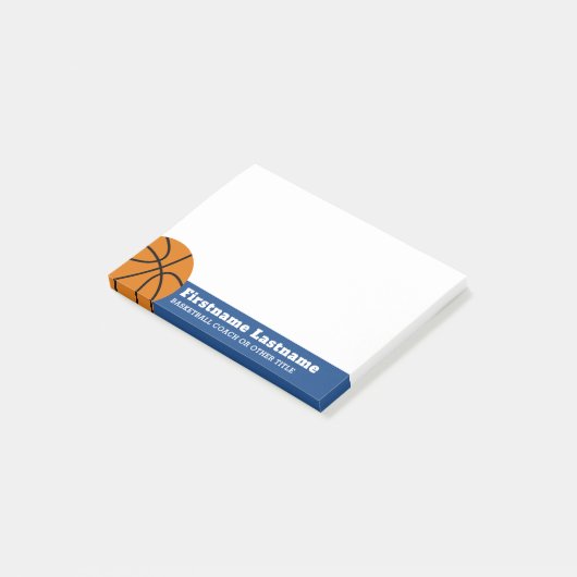 Basketbalcoach of leraar lichamelijke opvoeding post-it® notes (Schuin)