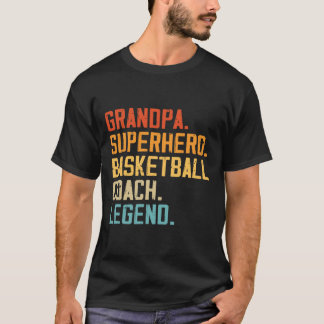  basketbalcoach opa basketbalspeler t-shirt