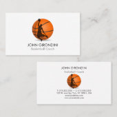Basketbalcoach Personal Trainer Modern Trendy Visitekaartje (Voorkant / Achterkant)