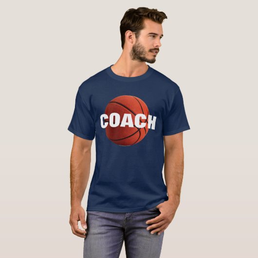 Basketbalcoach T-shirt - Navy Blue T - shirts (Voorkant volledig)