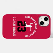 Basketbalcoach T-Shirt Nummerontwerp Case-Mate iPhone Case (Achterkant (horizontaal))