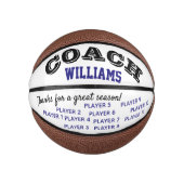 Basketbalcoach team op maat bedankt cadeau basketbal (Voorkant)