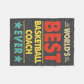 Basketbalcoach Werelds basketbalcoach Eve Fleece Deken (Voorkant (Horizontaal))