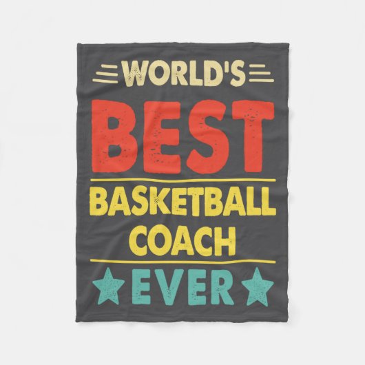 Basketbalcoach Werelds basketbalcoach Eve Fleece Deken (Voorkant)