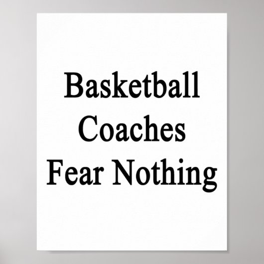 Basketbalcoaches vrezen niets poster (Voorkant)