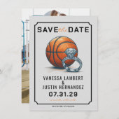 basketbaldiamant save the date (Voorkant / Achterkant)
