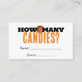 Basketbaldouche Hoeveel Snoepjes raden Kaarten (Voorkant)