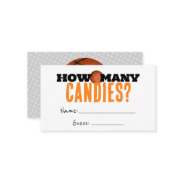 Basketbaldouche Hoeveel Snoepjes raden Kaarten