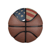 Basketbaldruk met canvas USA vlag Mini Basketbal (Rechts)
