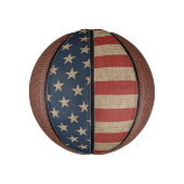 Basketbaldruk met canvas USA vlag Mini Basketbal (Verticaal)