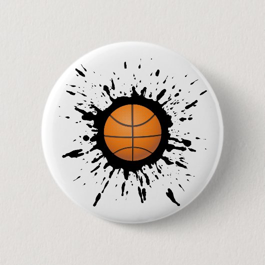 Basketbalexplosie Ronde Button 5,7 Cm (Voorkant)