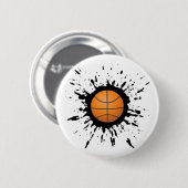 Basketbalexplosie Ronde Button 5,7 Cm (Voorkant /achterkant)