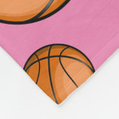 Basketbalfan Aangepaste naam Roze Fleece Deken (Hoek)
