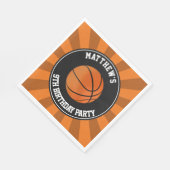 Basketbalfeest papieren servetten (Hoek)