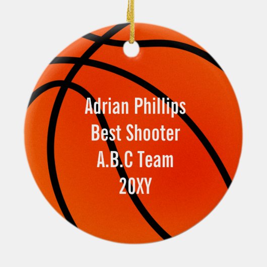 basketbalfoto ornament (Achterkant)