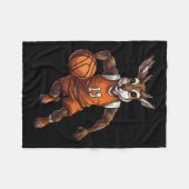 basketbalhert fleece deken (Voorkant (Horizontaal))