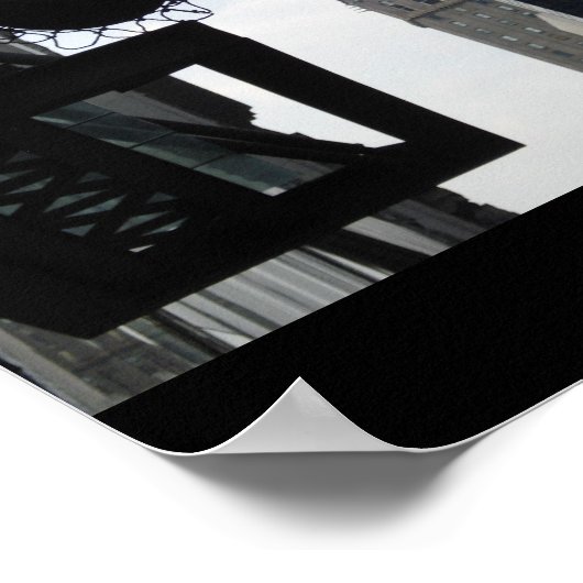 Basketbalhoepel in New York City. Poster (Hoek)