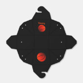 Basketbalhoepels Sinaasappel Zwart Bedankdoosjes (Uitgevouwen)