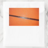basketbalhuid rechthoekige sticker (Tas)