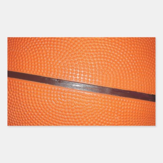 basketbalhuid rechthoekige sticker (Voorkant)