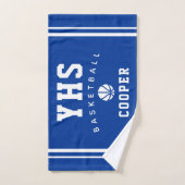 Basketbalicoon, aangepaste naam en school, teamcad handdoek (Handdoek)