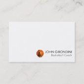 Basketbalinstructeur Modern Trendy UV Matte Visitekaartje (Voorkant)