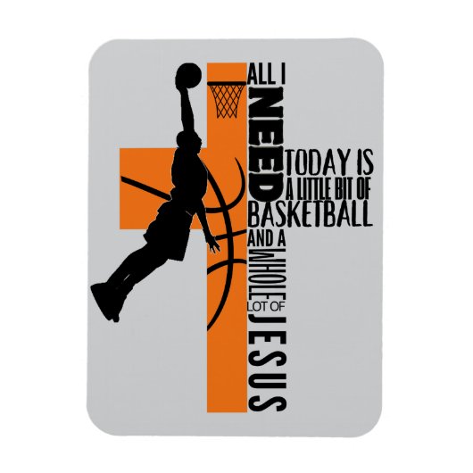 Basketbaljongen krijgt Kinder Mannen Alles wat ik Magneet (Verticaal)