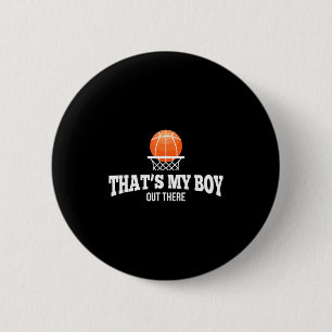 Basketbaljongen voor mama papa oma opa ronde button 5,7 cm