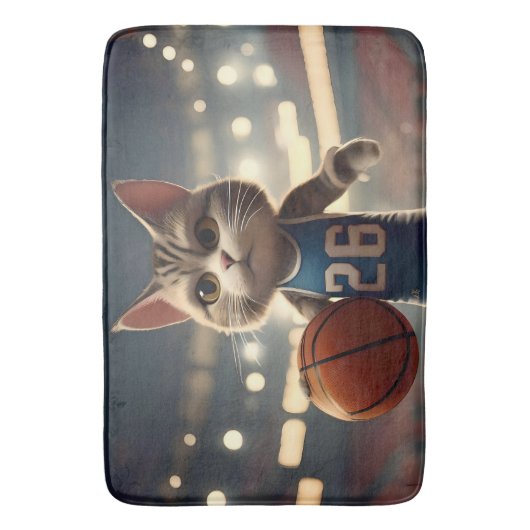 basketbalkat, badmat (Voorkant Verticaal)