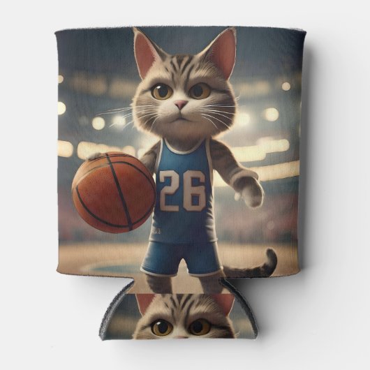 basketbalkat, blikjeskoeler (Voorkant)