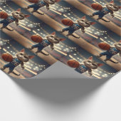 basketbalkat, cadeaupapier (Hoek)