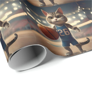 basketbalkat, cadeaupapier