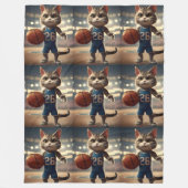 basketbalkat, fleece deken (Voorkant)