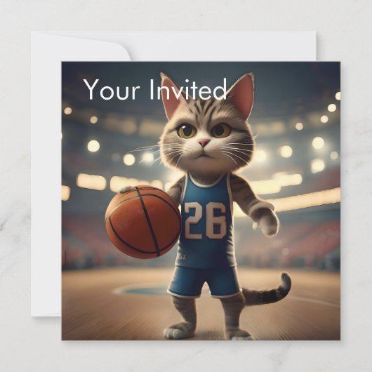 basketbalkat, kaart (Voorkant)