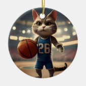 basketbalkat, keramisch ornament (Voorkant)