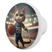 basketbalkat, keramische knop (Rechts)