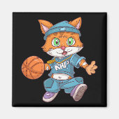 basketbalkat magneet (Voorkant)