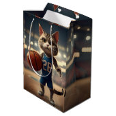 basketbalkat, medium cadeauzakje (Achterkant Gekanteld)